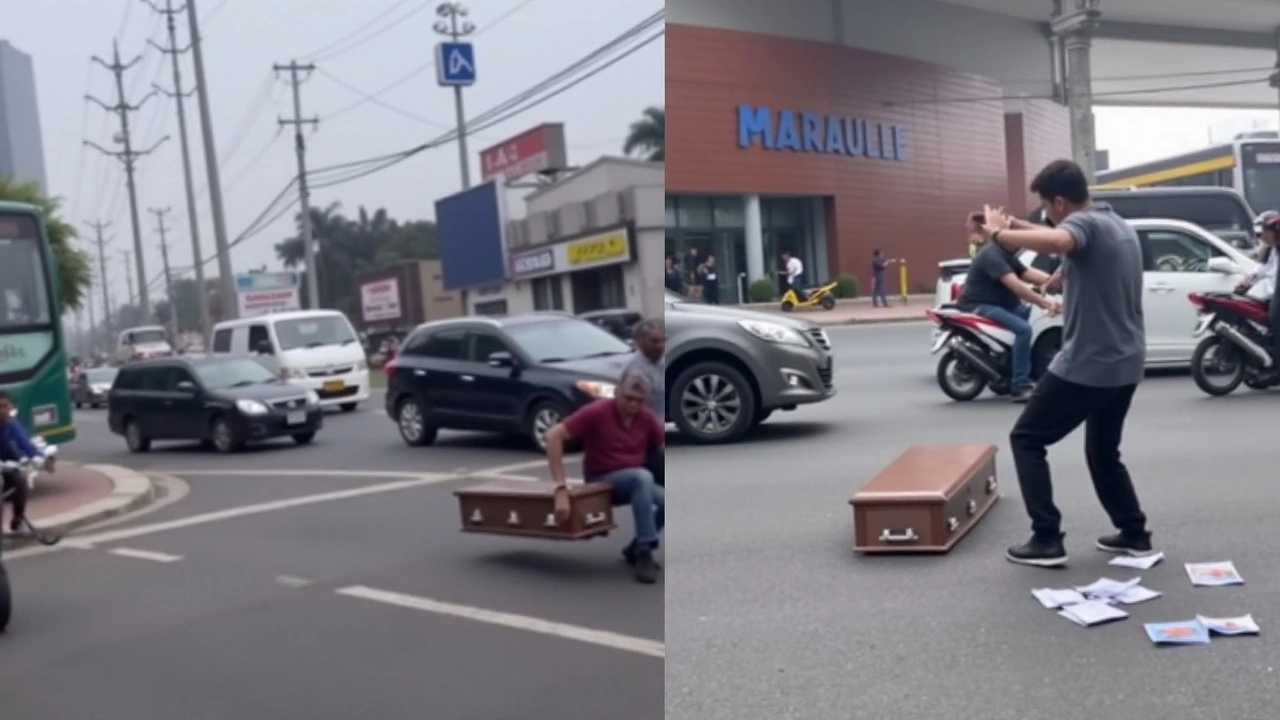 Caixão com Corpo Cai de Carro de Funerária e Paralisa Trânsito em Avenida de São Paulo