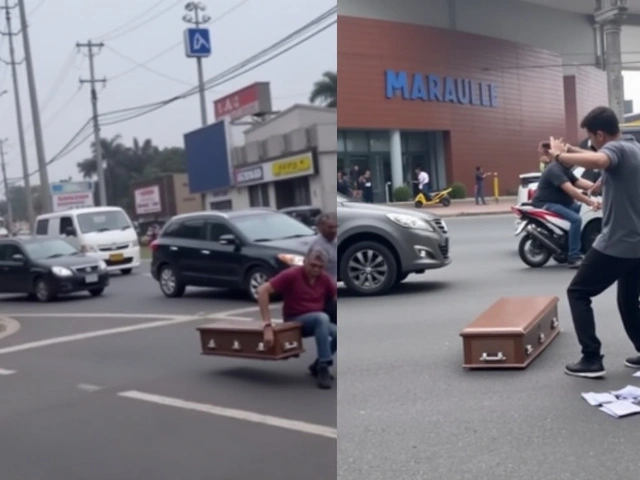 Caixão com Corpo Cai de Carro de Funerária e Paralisa Trânsito em Avenida de São Paulo